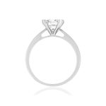 Solitaire or 750 blanc diamant HSI 1 carat - vue 2