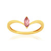 Bague or 375 jaune tourmaline - vue V1