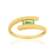 Bague or 375 jaune péridot
