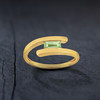 Bague or 375 jaune péridot - vue VD1