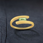Bague or 375 jaune péridot - vue D1