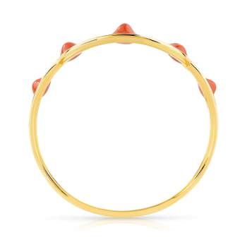 Lacquered gold-plated ring