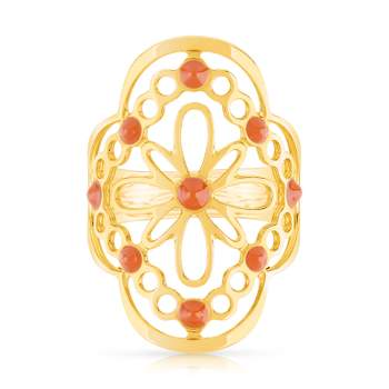 Lacquered gold-plated ring