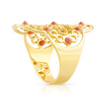 Bague plaqué or laquée - vue D1