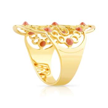 Lacquered gold-plated ring
