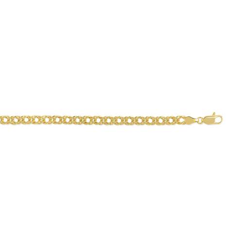 Bracelet plaqué or maille fantaisie 19 cm