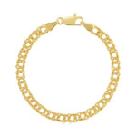 Bracelet plaqué or maille fantaisie 19 cm - vue D1