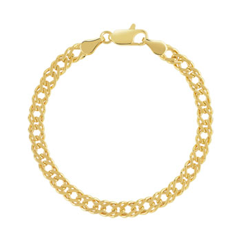 Fancy gold-plated mesh bracelet 19 cm