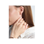 Boucles d'oreilles plaqué or rose - vue porté 2