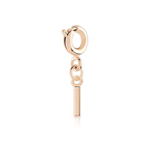 Charm's pour bracelet plaqué or rose "i"