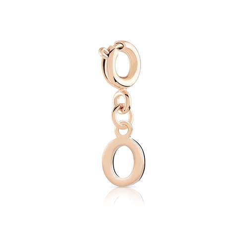 Charm's pour bracelet plaqué or rose "o"