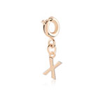 Bedeltje voor armband, roségoud verguld 'x' - afbeelding 1