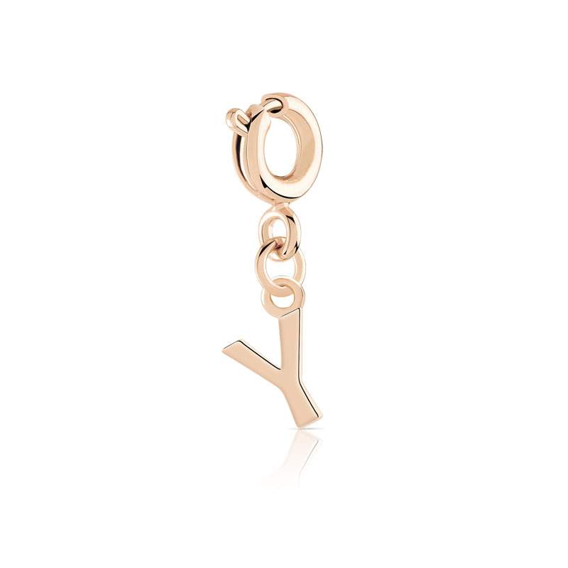 Charm's pour bracelet plaqué or rose 'y' - vue 1