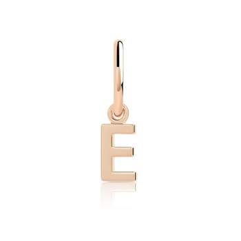 Charm's pour créoles plaqué or rose 'e'