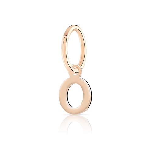 Charm's pour créoles plaqué or rose "o"