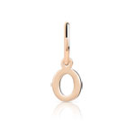 Charm's pour créoles plaqué or rose 'o' - vue 2