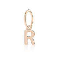 Charm's pour créoles plaqué or rose 'r'