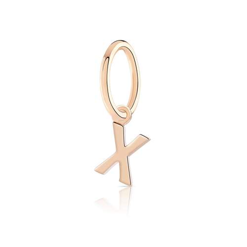 Charm's for rose gold plated "x" creole earrings