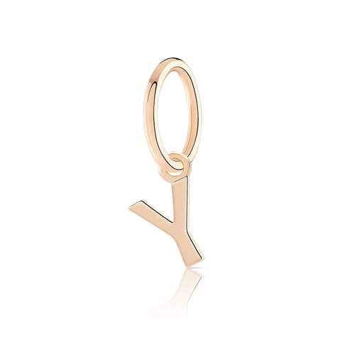 Charm's pour créoles plaqué or rose "y"