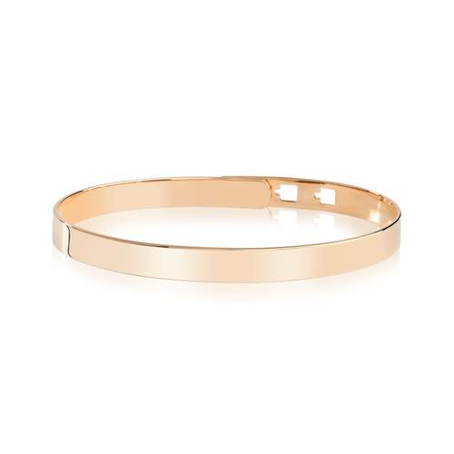 Bracelet jonc poli plaqué or rose 17 cm