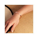 Bracelet jonc poli plaqué or rose 17 cm - vue porté 1