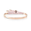 Bracelet  demi-jonc plaqué or rose cordon - vue V1