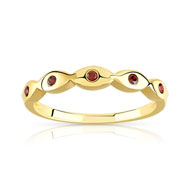 Bague plaqué or zirconia