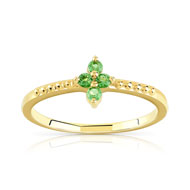 Bague plaqué or pierres imitation