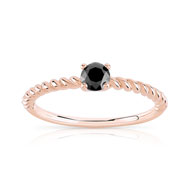 Bague plaqué or rose zirconia