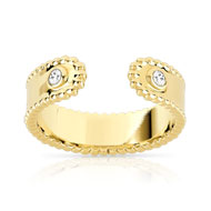 Bague plaqué or zirconia