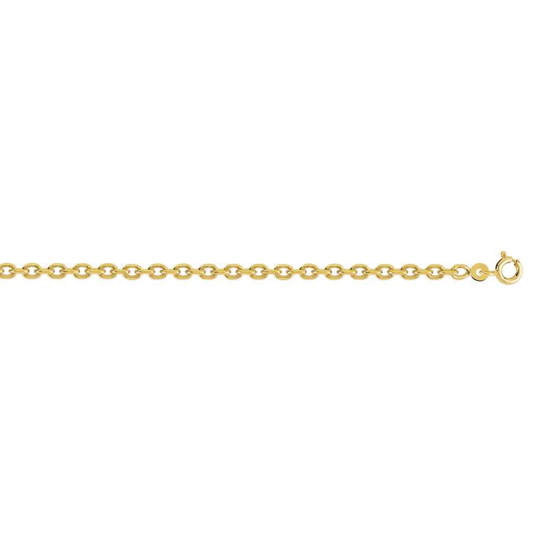 Chaîne plaqué or maille forçat 50 cm - vue 1