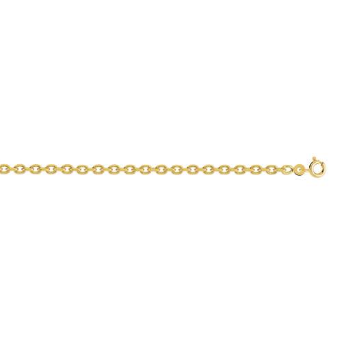 Chaine plaqué or maille forçat 55 cm