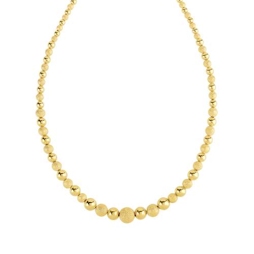 Gold-plated necklace balls 45 cm