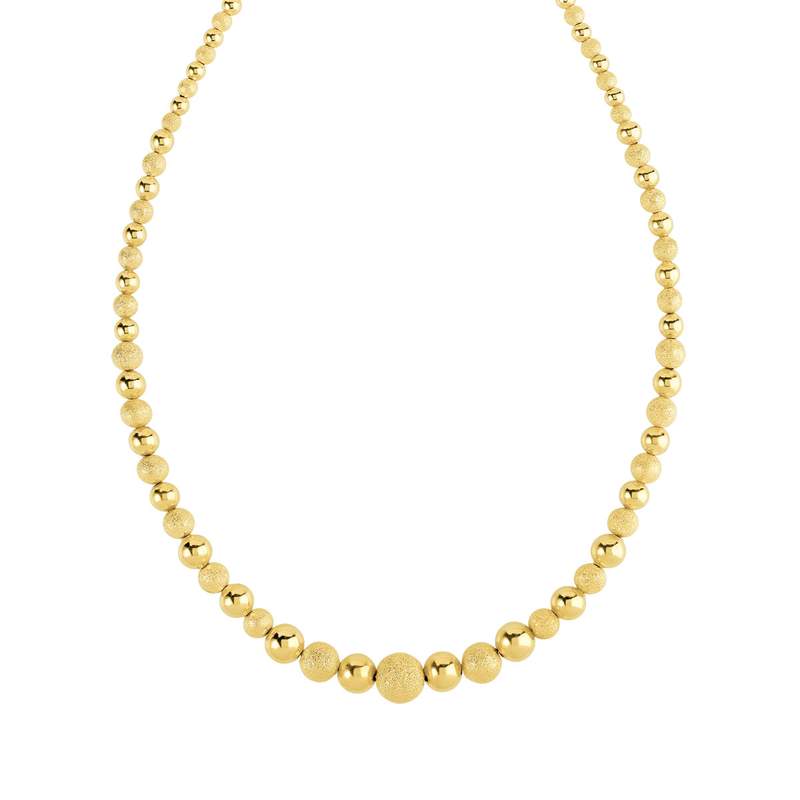 Collier plaqué or boules 45 cm - vue 1