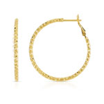 Créoles plaqué or 35 mm - vue 1