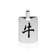Pendentif zodiaque chinois buffle argent 925