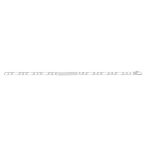 Bracelet identité argent 925 maille cheval personnalisable 18 cm