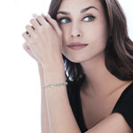 Bracelet argent 925 zirconias 19 cm - vue porté 1