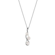 Collier argent 925 perle de culture zirconia