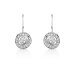 Boucles d'oreilles argent 925 dormeuses zirconias - vue 1