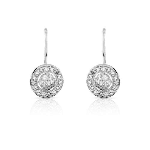 925 silver earrings with zirconias sleepers