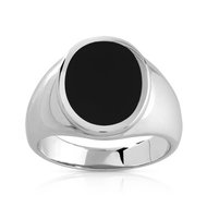 Chevalière argent 925 onyx