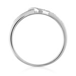 Bague argent 925 coeur zirconias - vue 2