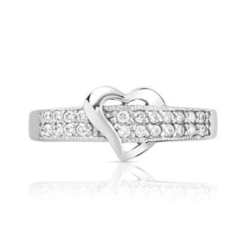 925 zilveren zirkonia hart ring