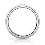 Bague acier diamants - vue 2