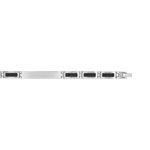 Bracelet identité acier carbone personnalisable 18,5 cm - vue 1