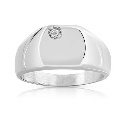 Chevalière acier zirconia