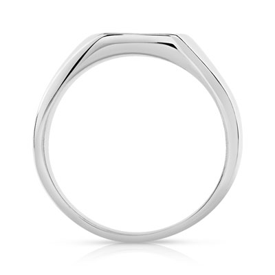 Chevalière acier zirconia - vue V2