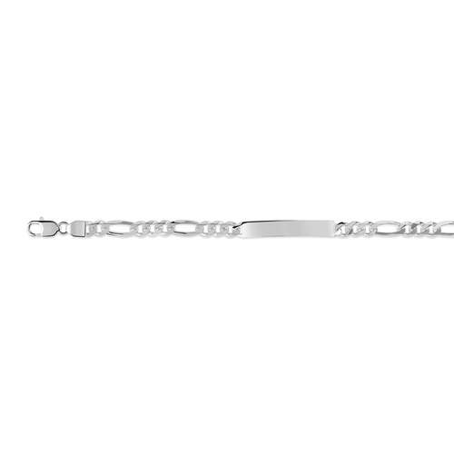 Bracelet identité argent 925 maille cheval personnalisable 21 cm
