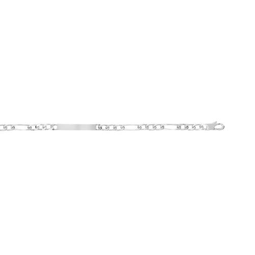 Bracelet identité argent 925 maille alternée personnalisable 18 cm